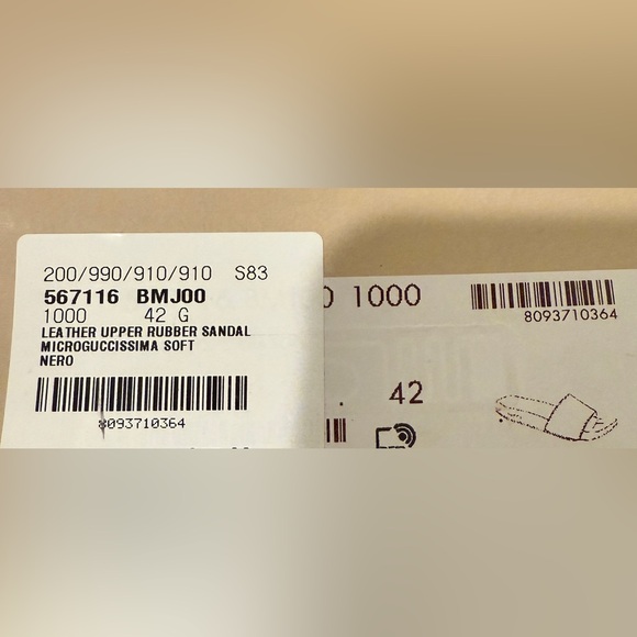 Gucci Embossed Black Women’s Sandals - Picture 9 of 9